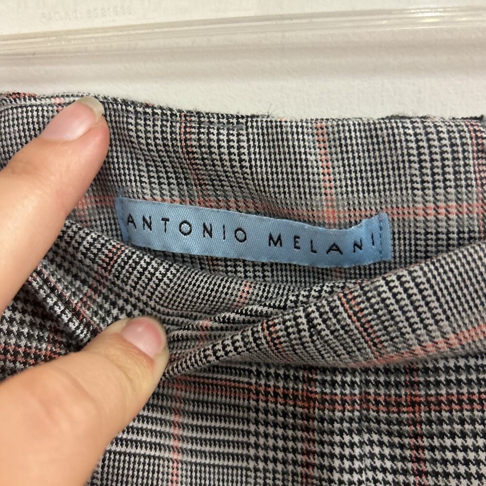 Antonio Melani Plaid Wide Leg Dress Pants 14 - Picture 3 of 8